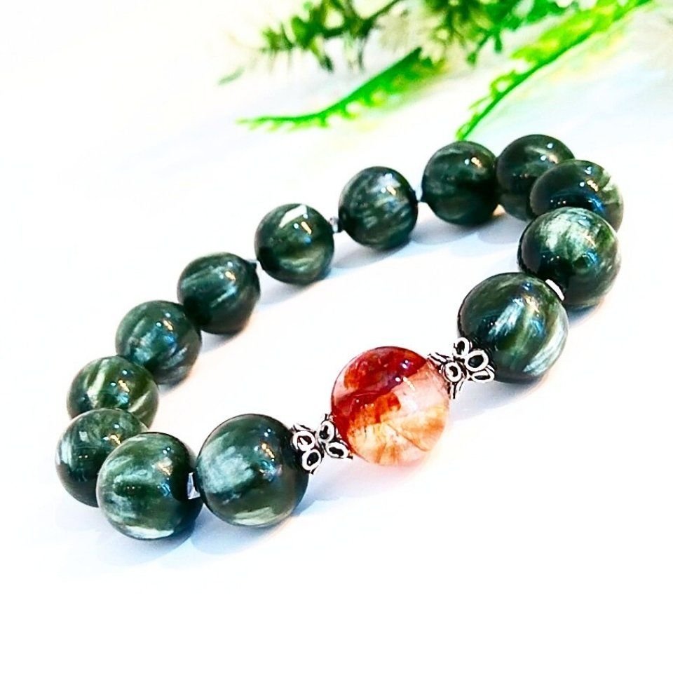 Seraphinit Stein Armband 12 mm