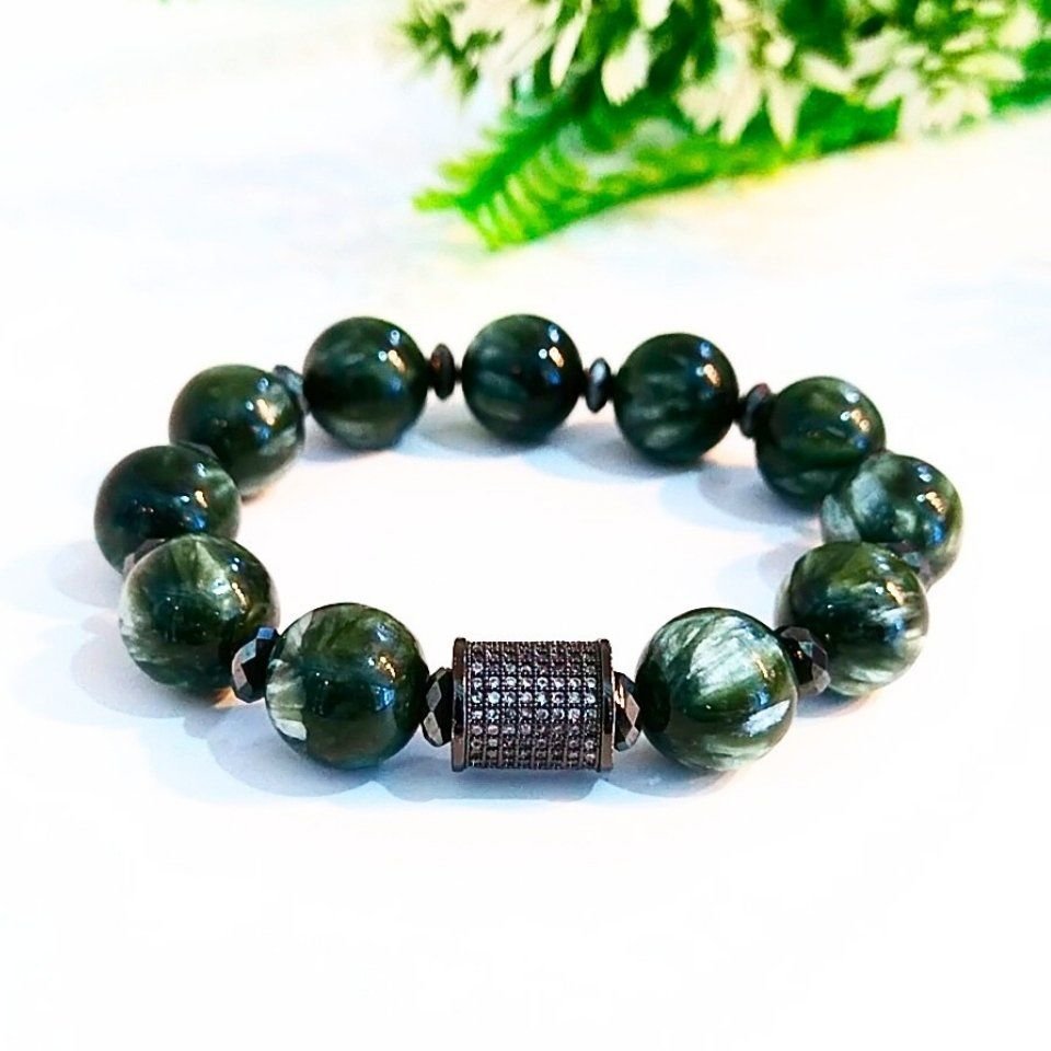 Seraphinit Stein Armband 12 mm