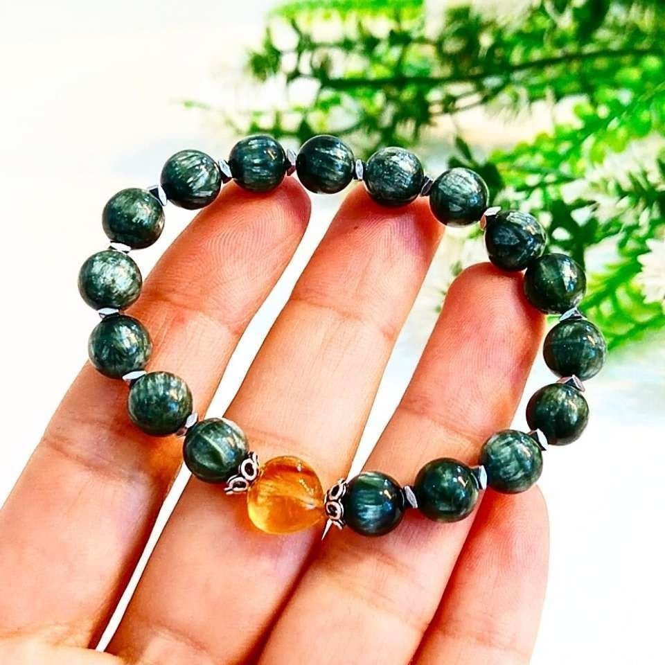 Seraphinite Stone Bracelet 8 mm