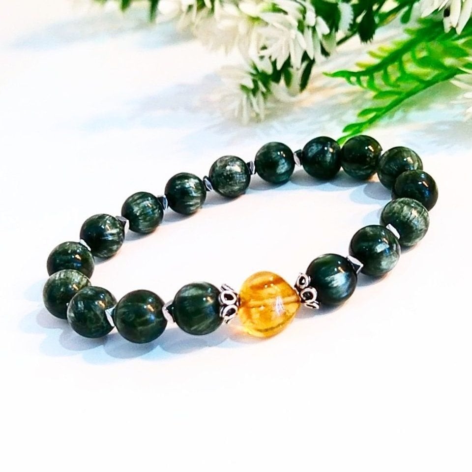 Seraphinite Stone Bracelet 8 mm