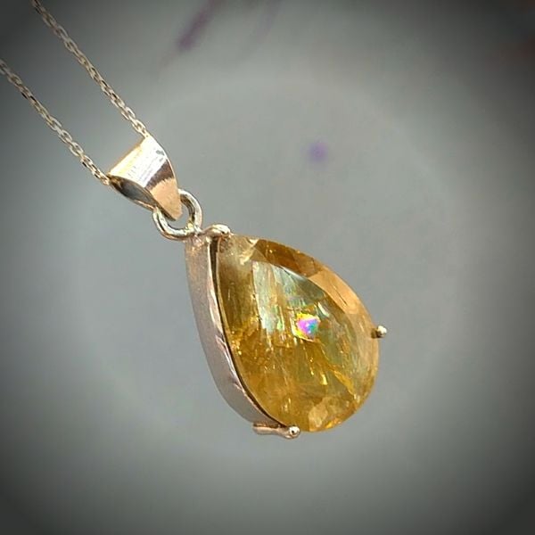 Diaspor-Halskette mit Natursteinen im Sonderdesign, 17 ct