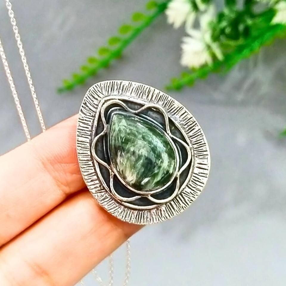 Seraphinite Stone Special Design Necklace