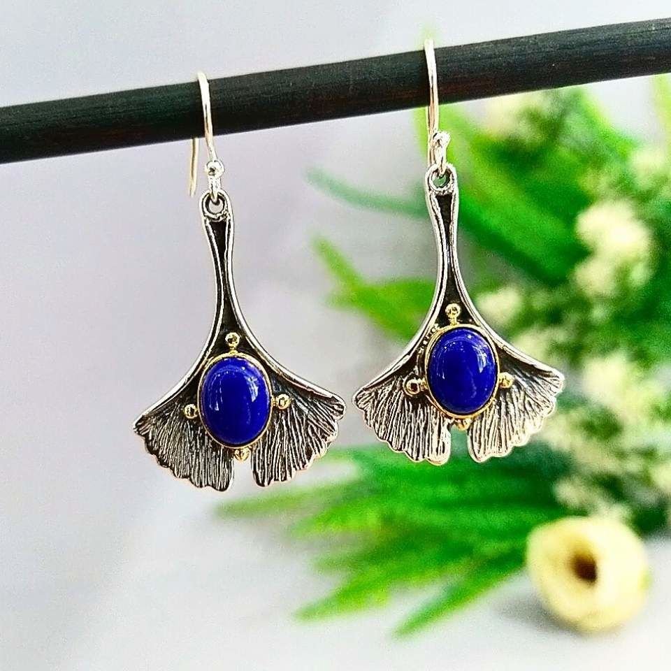Lapis Lazuli Doğal Taş Küpe - KP878