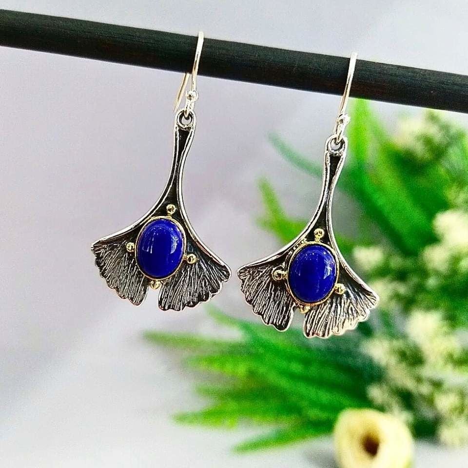 Lapis Lazuli Natural Stone Earrings - KP878