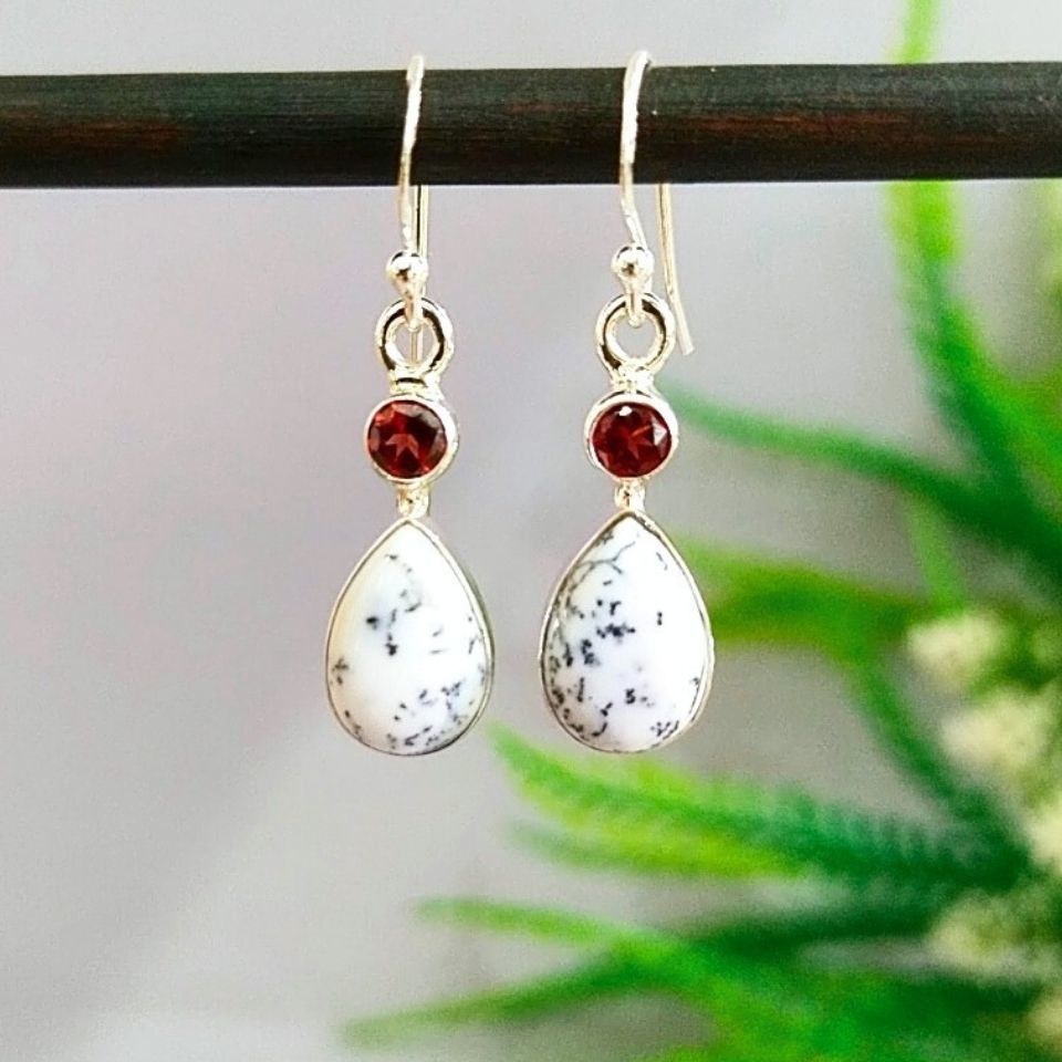 Merlinite Stone Natural Stone Earrings – KP890