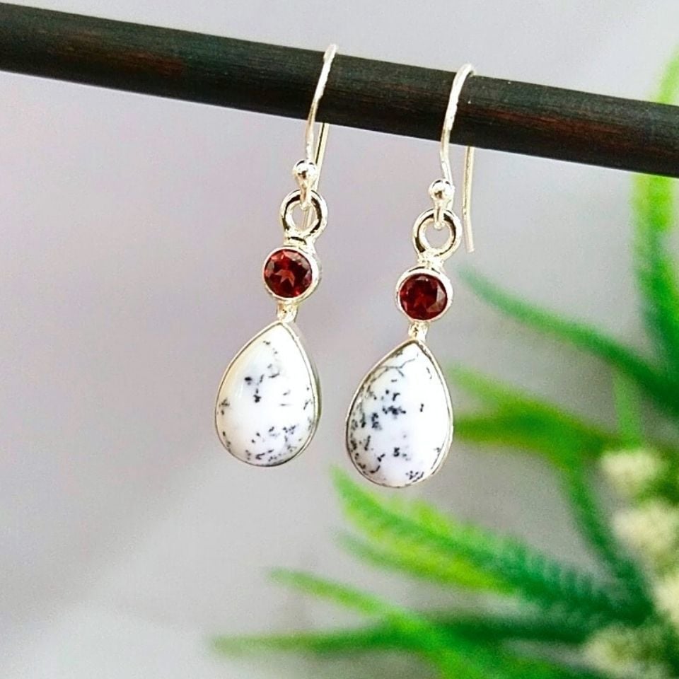 Merlinite Stone Natural Stone Earrings – KP890