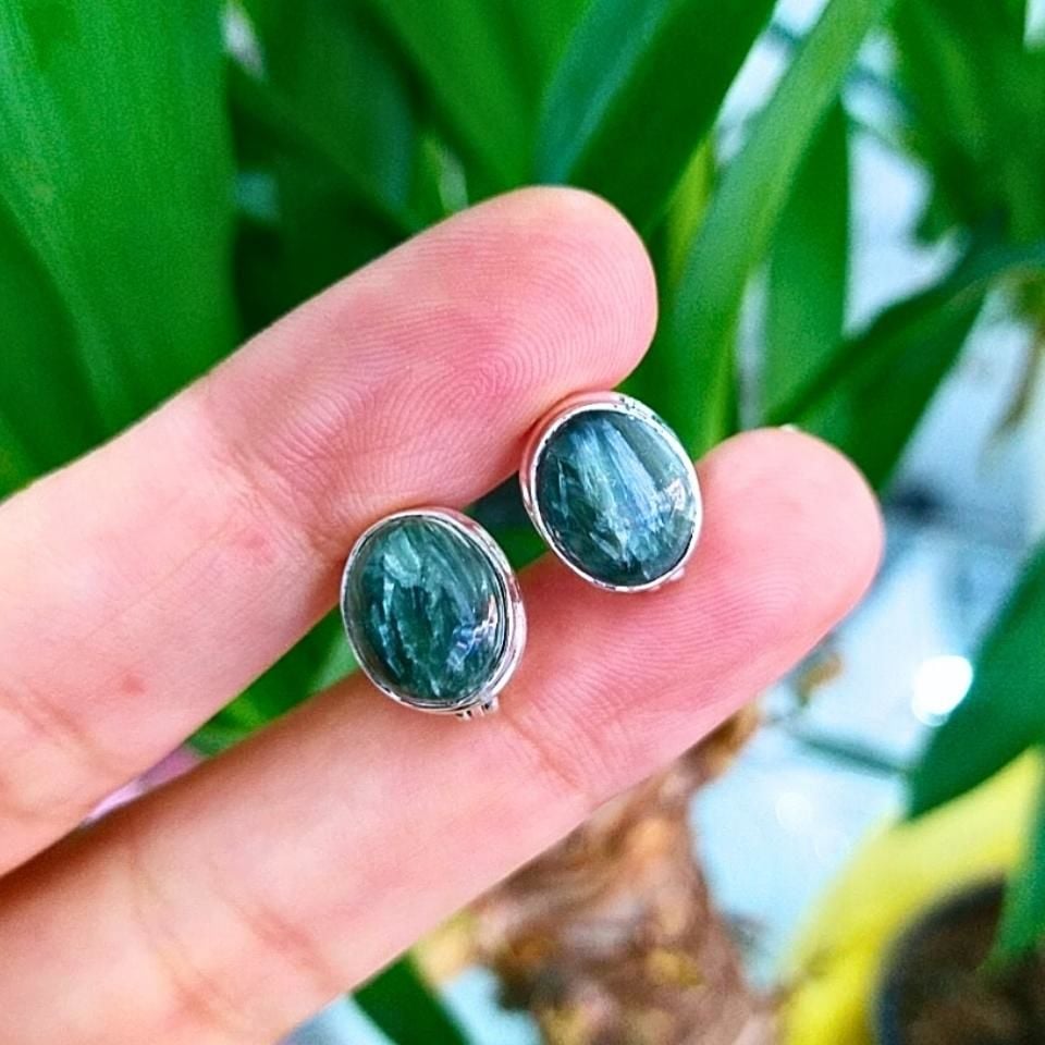 Seraphinite Stone Special Design Earrings