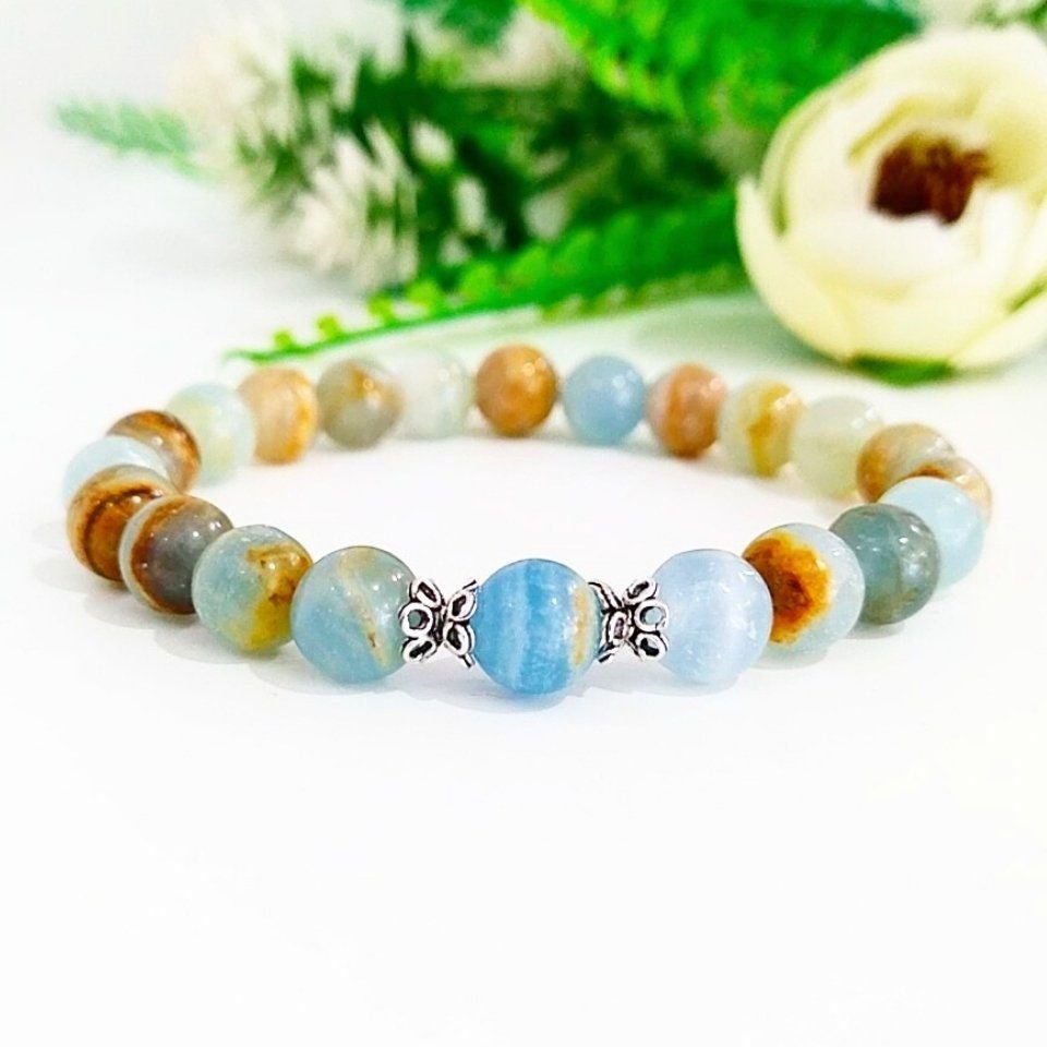 Blue Calcite Natural Stone Bracelet - BLK904