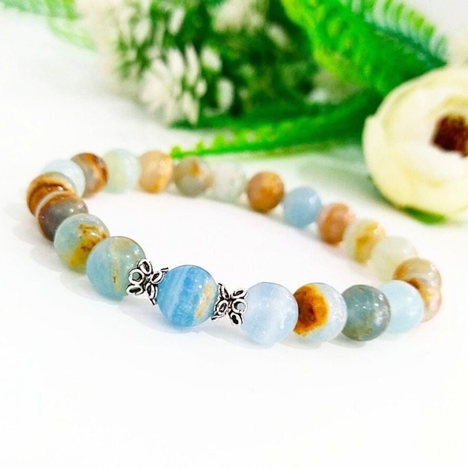 Blue Calcite Natural Stone Bracelet - BLK904