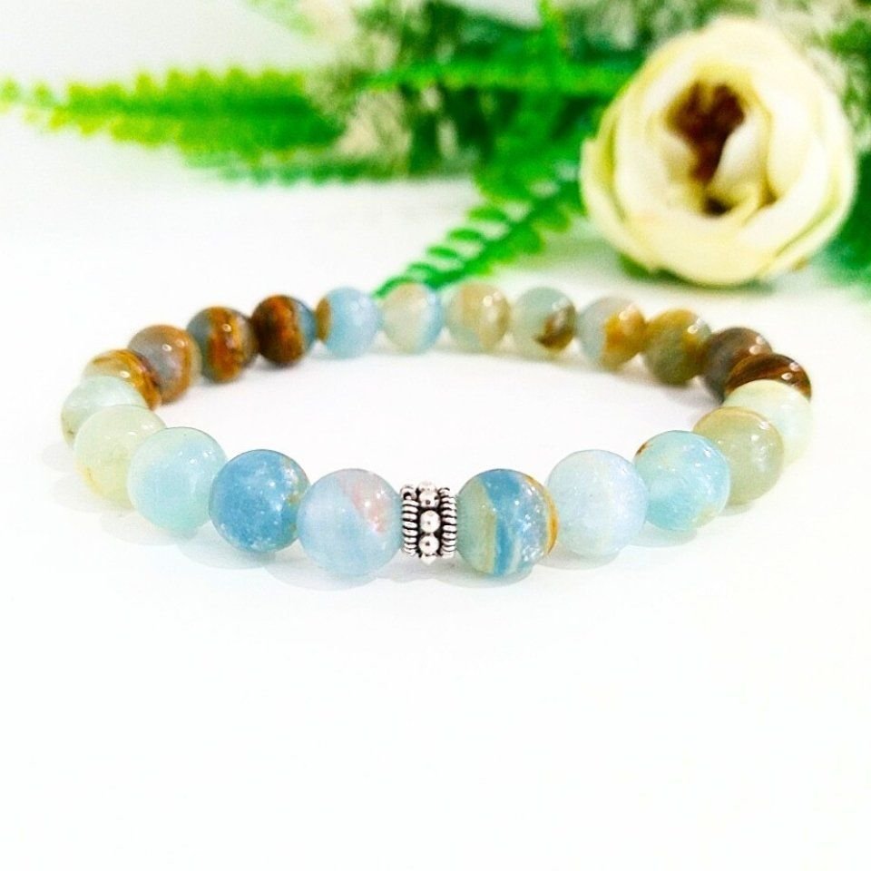 Armband aus blauem Calcit-Naturstein – BLK906