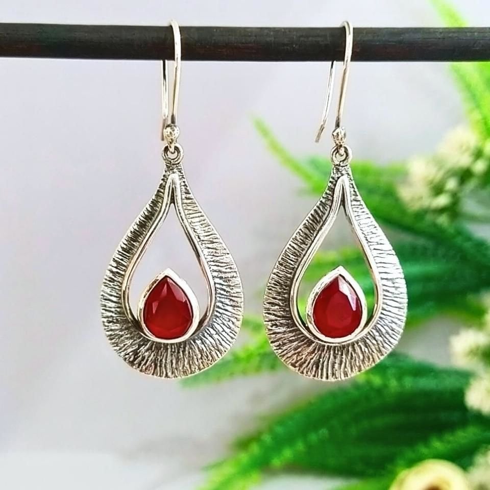 Rhodolite Garnet Özel Tasarım Küpe - KP901