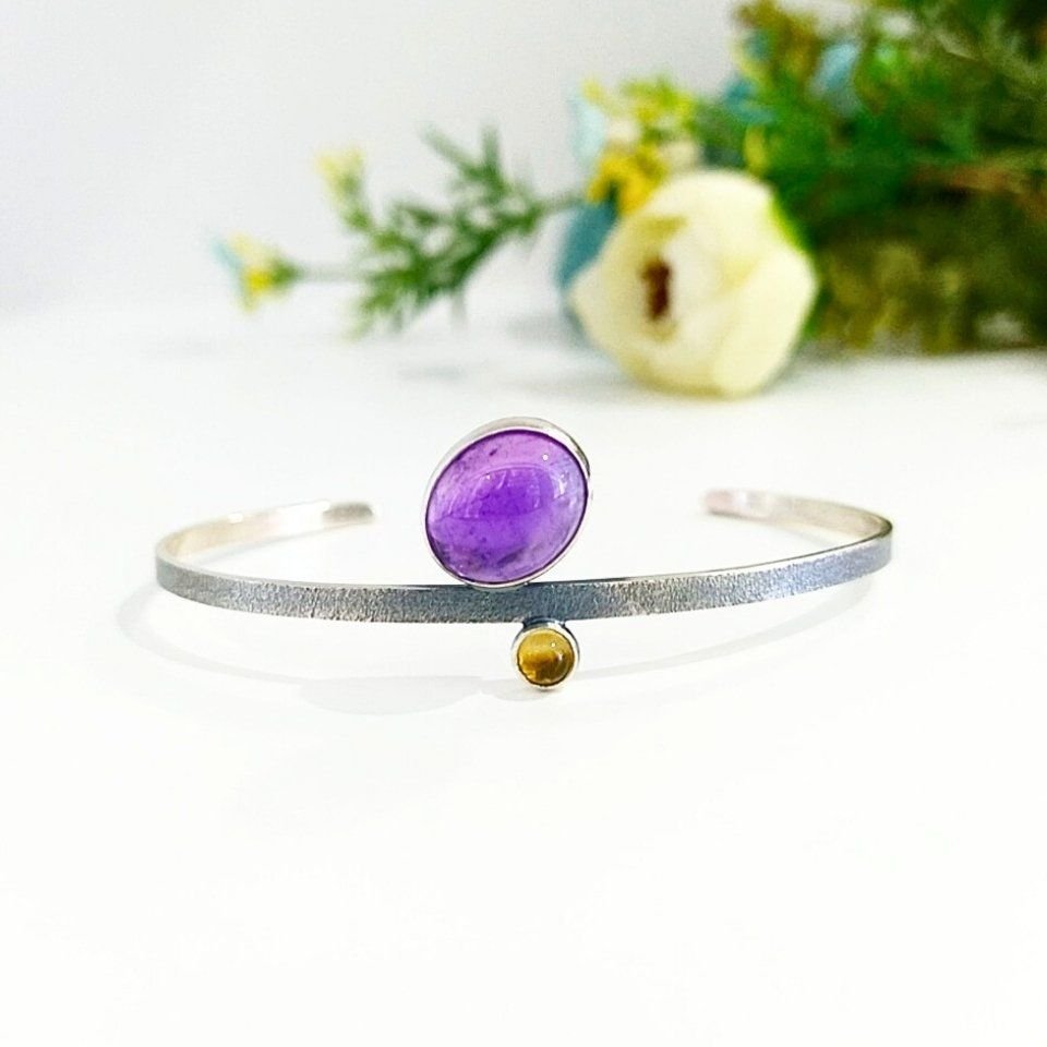 Armband mit Amethyst- und Citrinstein im Sonderdesign