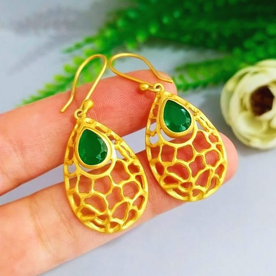 Jade Stone Special Design Earrings - KP913