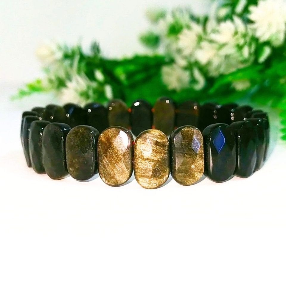 Golden Obsidyen Doğal Taş Bileklik - BLK909