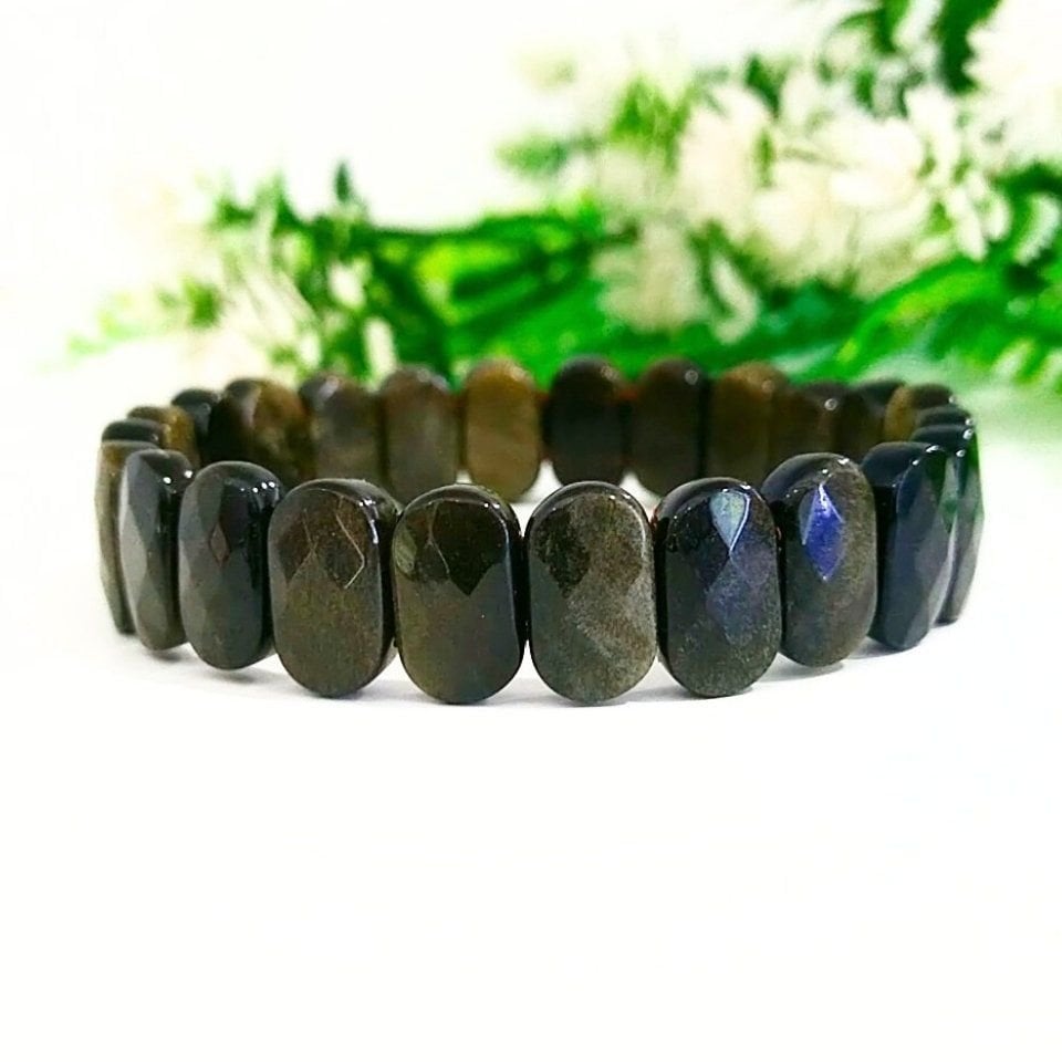 Golden Obsidyen Doğal Taş Bileklik - BLK909