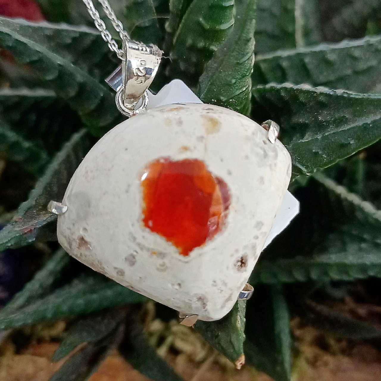 Ateş Opal Doğaltaş Kolye