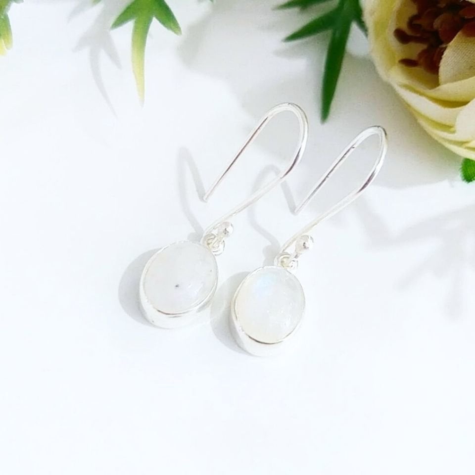 Moonstone Special Design Natural Stone Earrings