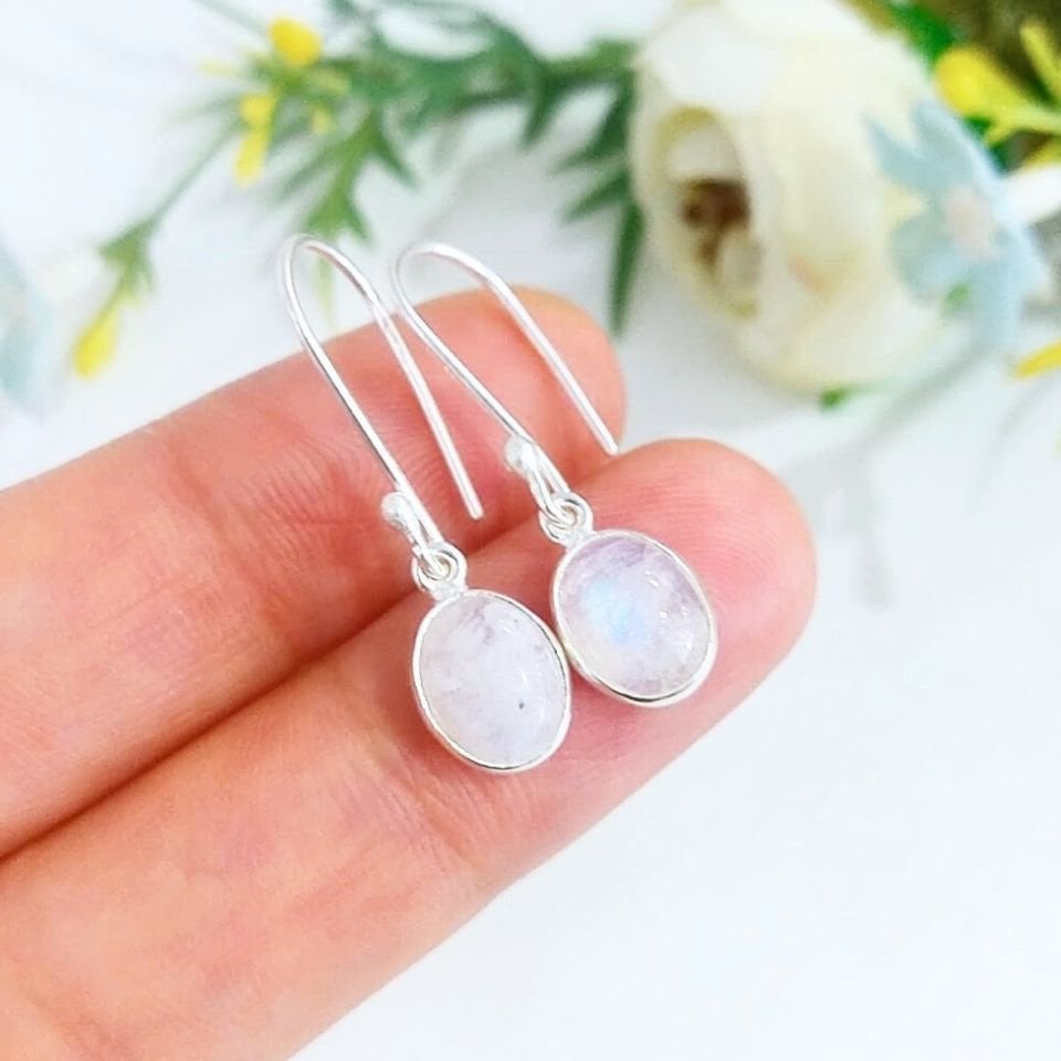 Moonstone Special Design Natural Stone Earrings