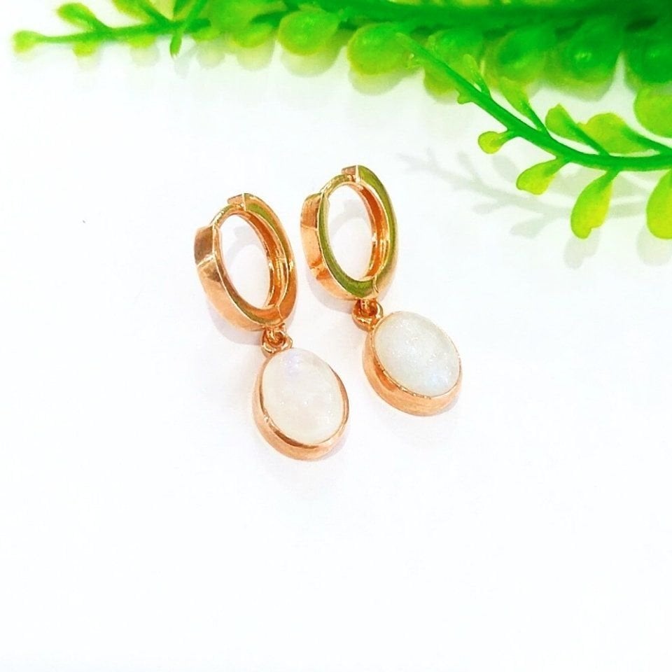 Moonstone Special Design Natural Stone Earrings
