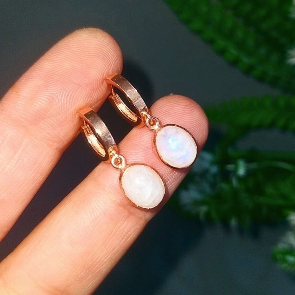 Moonstone Special Design Natural Stone Earrings