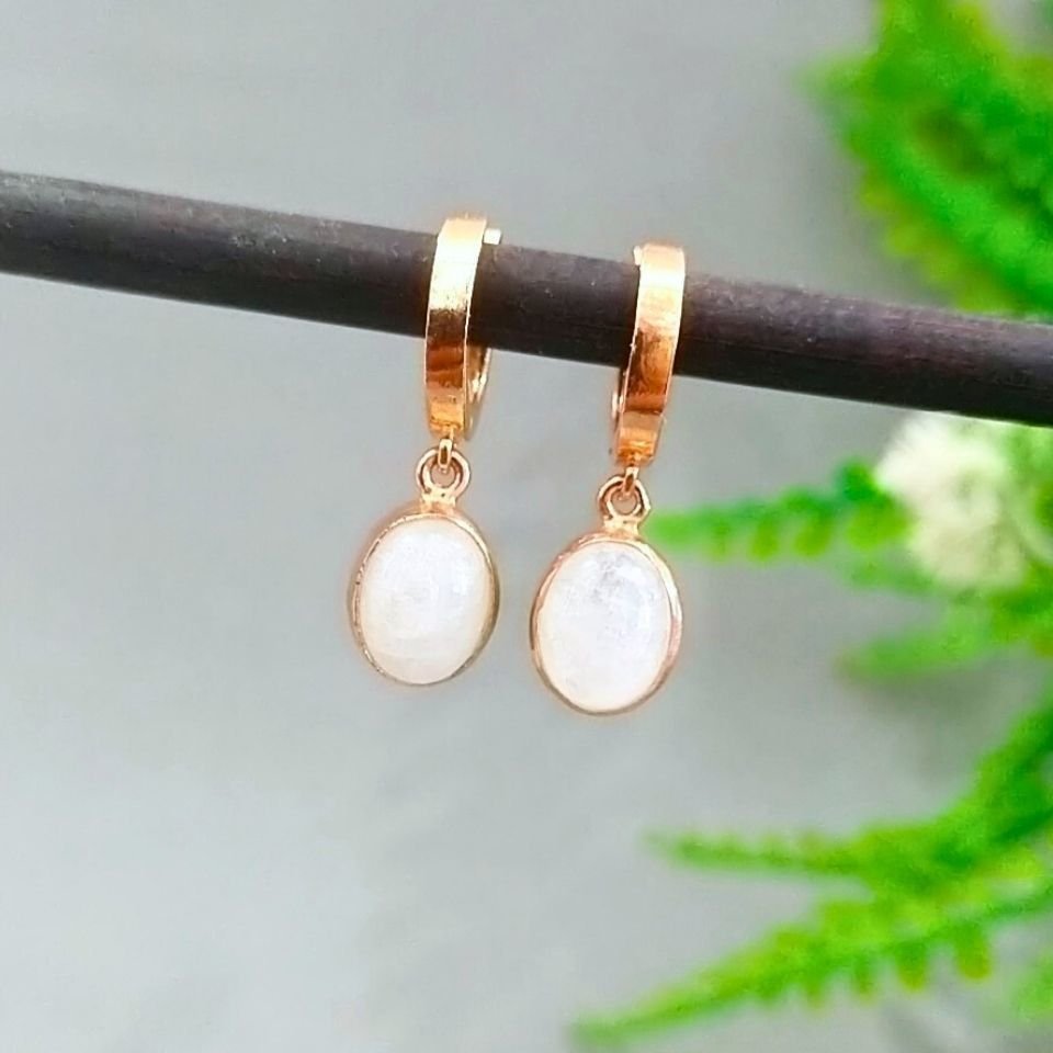 Moonstone Special Design Natural Stone Earrings