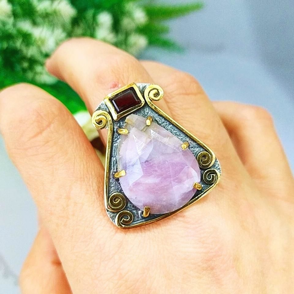 Pembe Safir Özel Tasarım Yüzük - OTS1019
