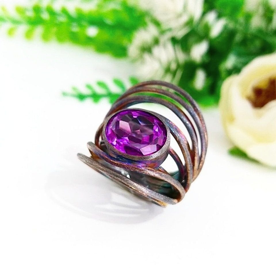 Alexandrite Özel Tasarım Yüzük - OTS1023