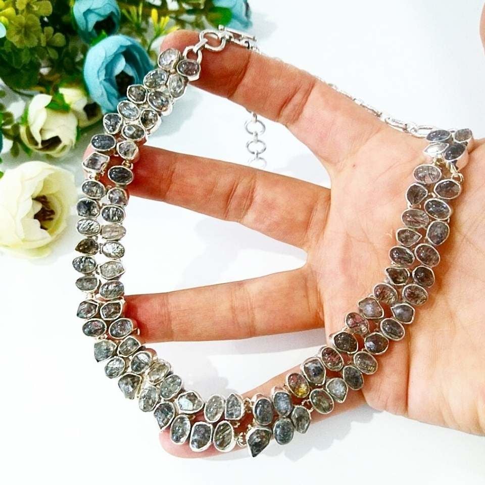 Herkimer Elması Özel Tasarım Gerdanlık