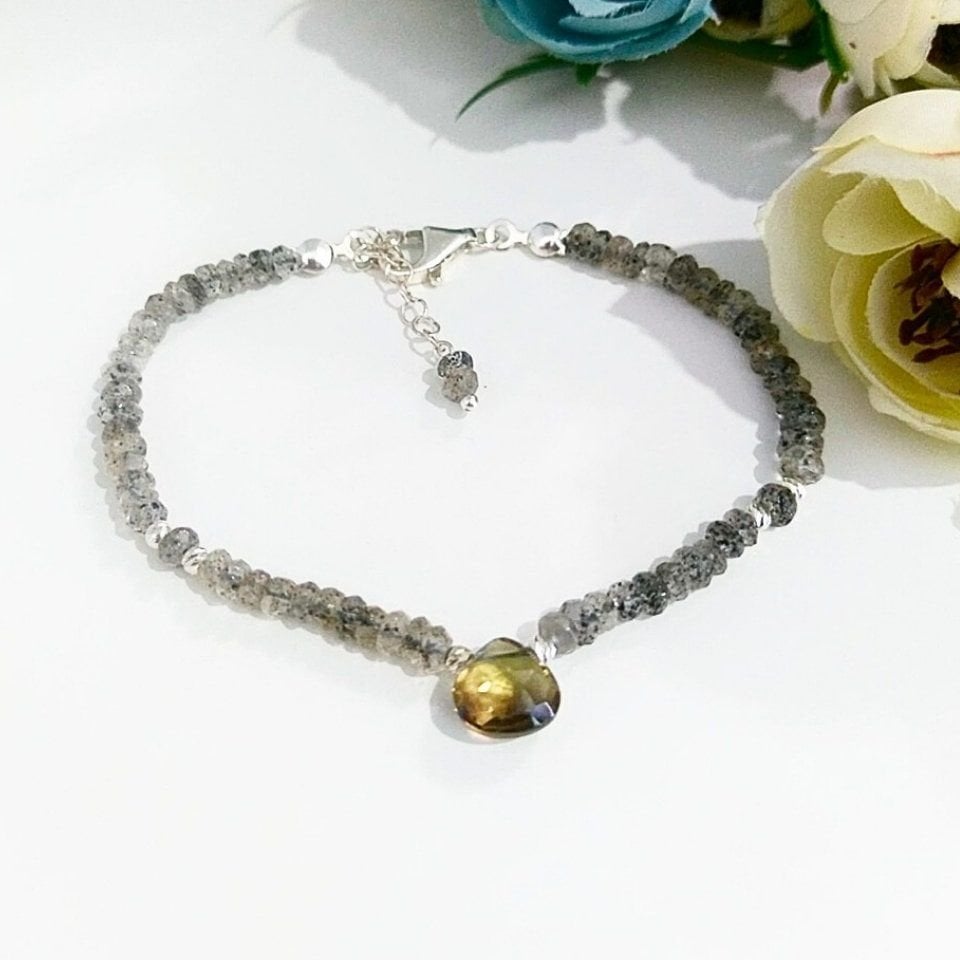 Herkimer Diamond Natural Stone Bracelet