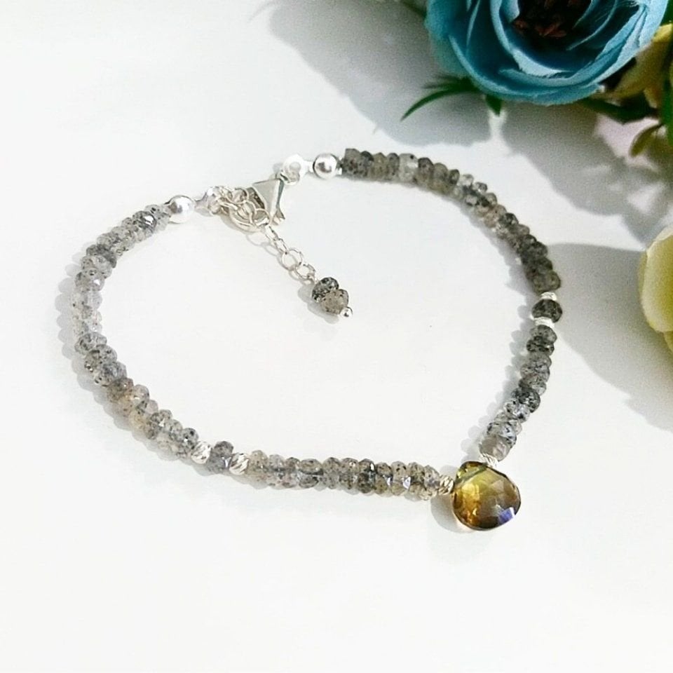 Herkimer Diamond Natural Stone Bracelet