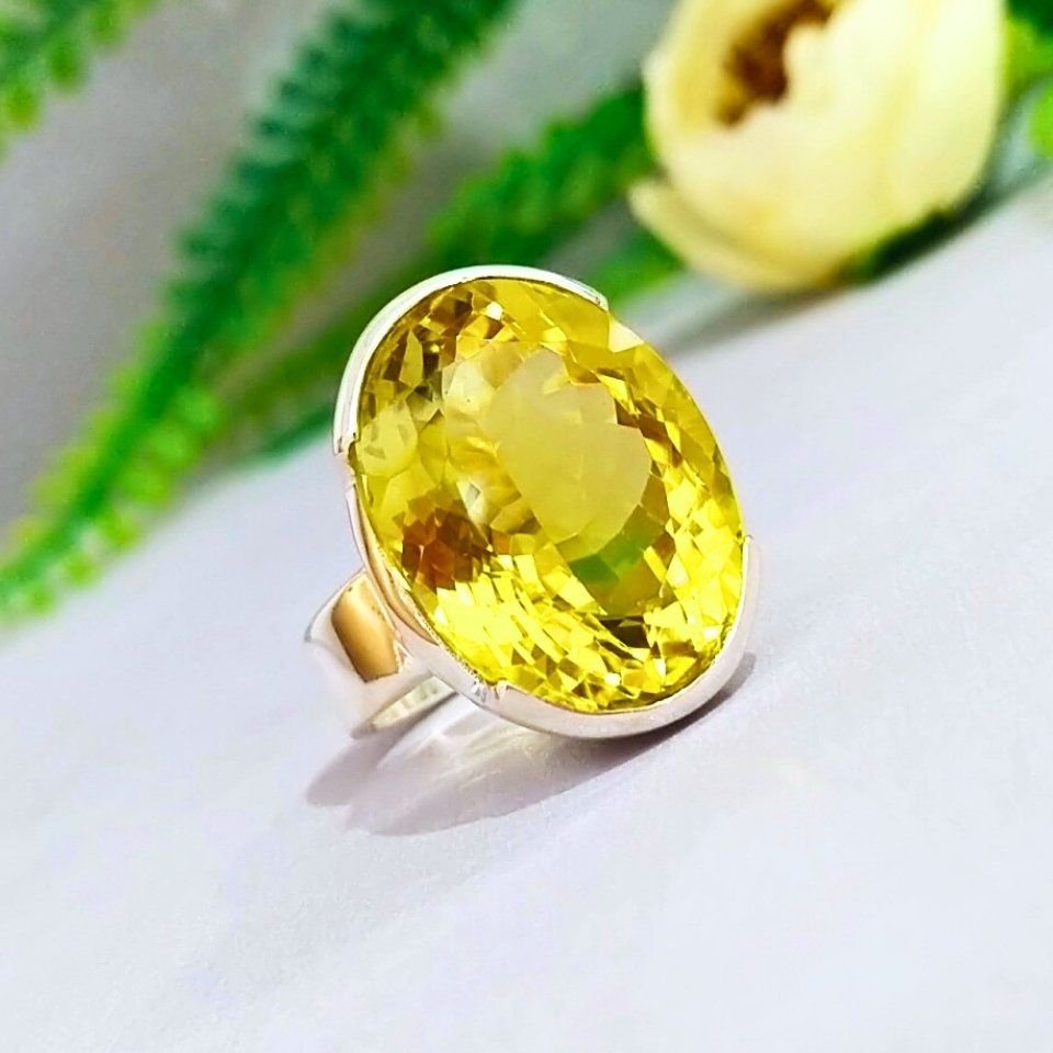 Limon Topaz Özel Tasarım Yüzük - OTS1026