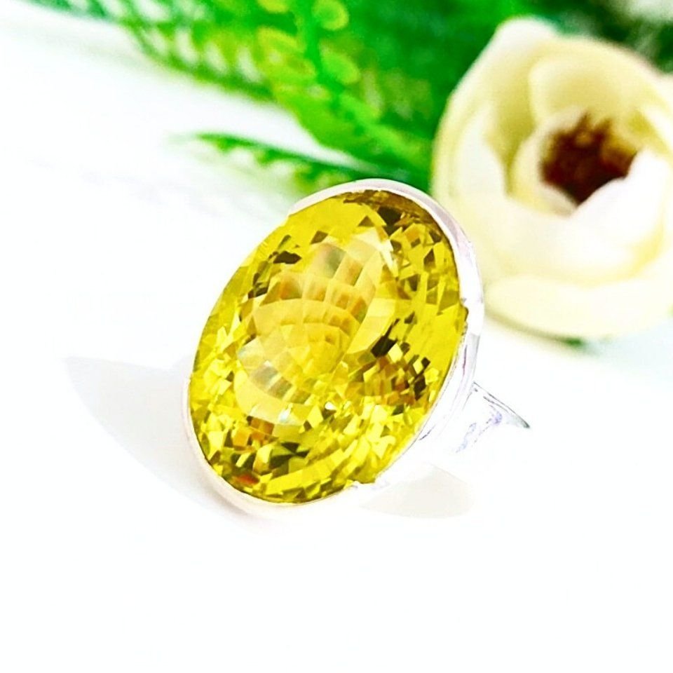 Limon Topaz Özel Tasarım Yüzük - OTS1026