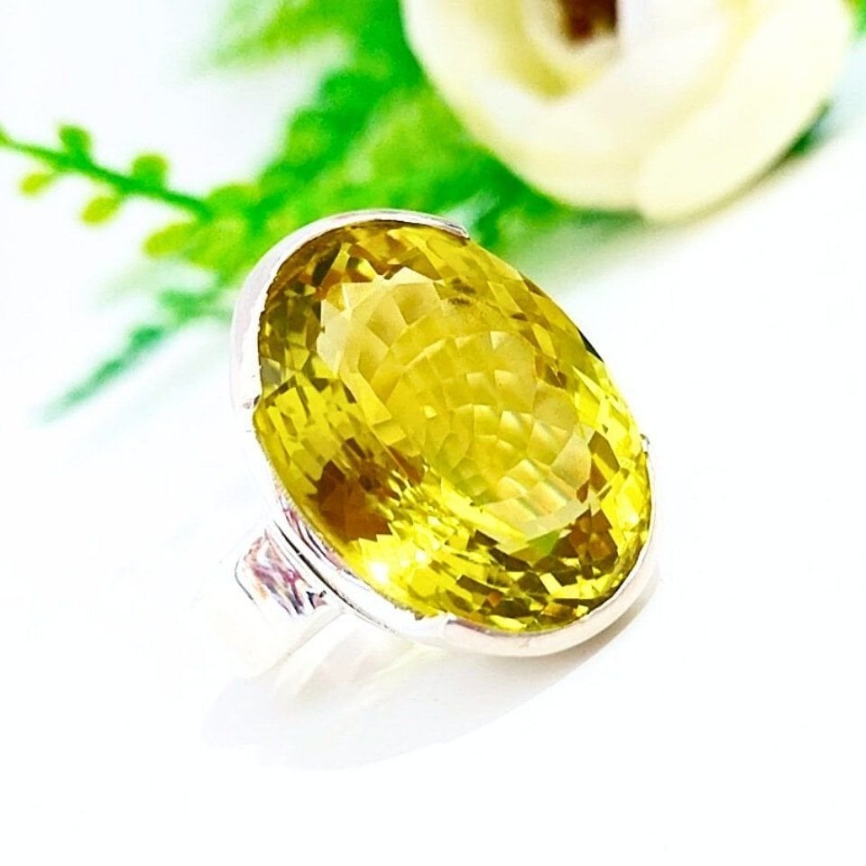 Limon Topaz Özel Tasarım Yüzük - OTS1026