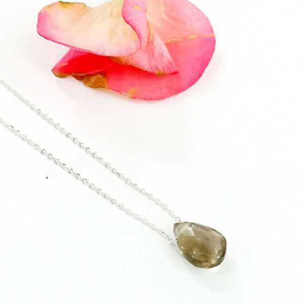 Smoky Topaz Doğaltaş Kolye