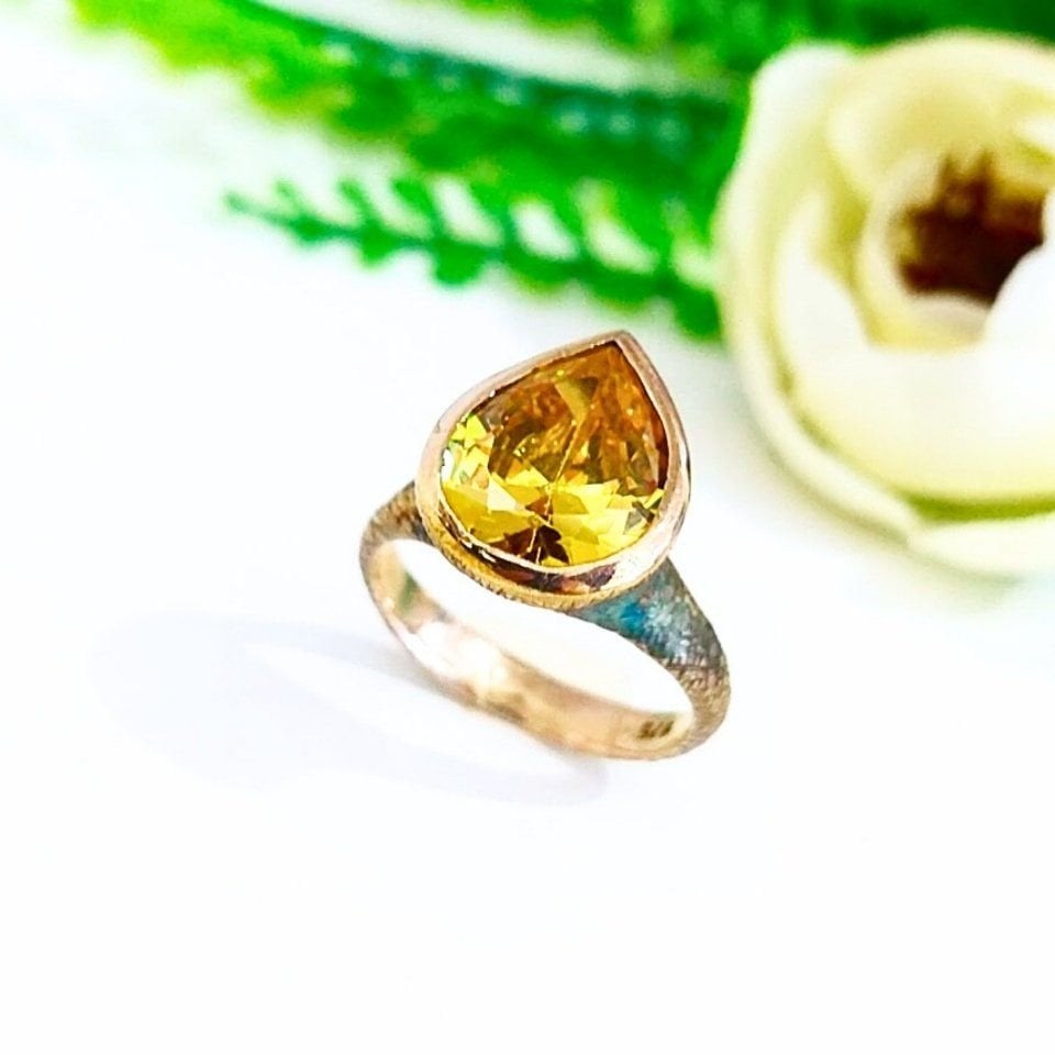 Meksika Topaz Özel Tasarım Yüzük - OTS1028