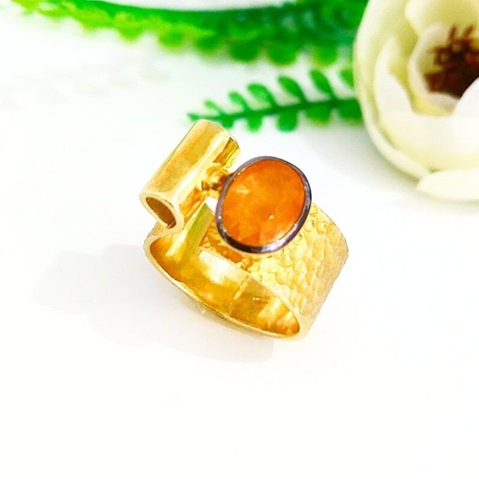 Gelber Saphir-Ring mit Sonderdesign – OTS1029