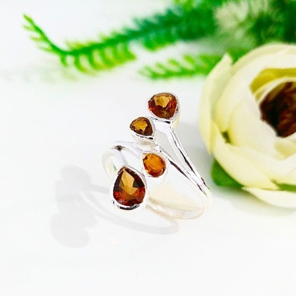 Hessonit Garnet Özel Tasarım Yüzük – OTS1035