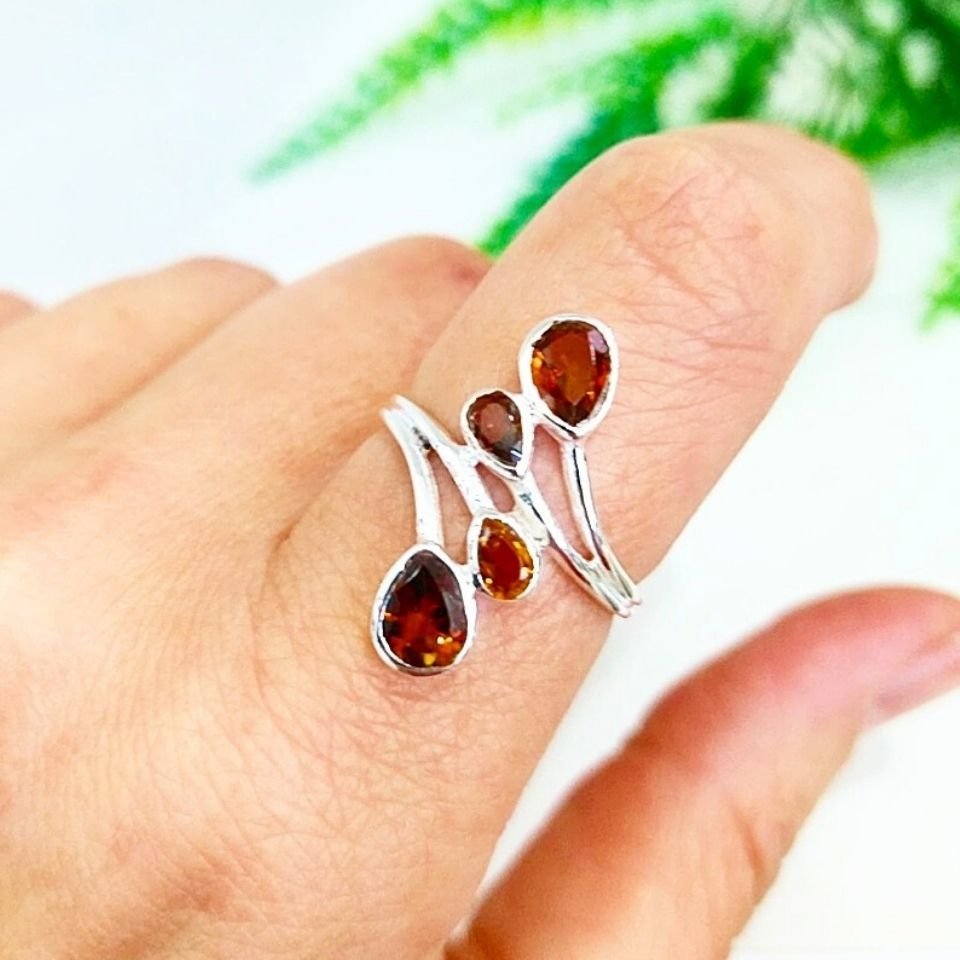 Hessonit Garnet Özel Tasarım Yüzük – OTS1035