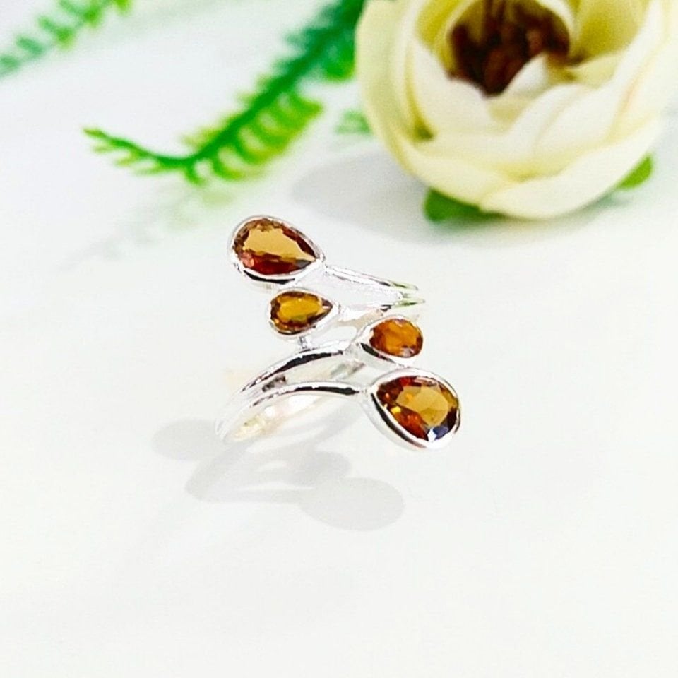 Hessonit Garnet Özel Tasarım Yüzük – OTS1035
