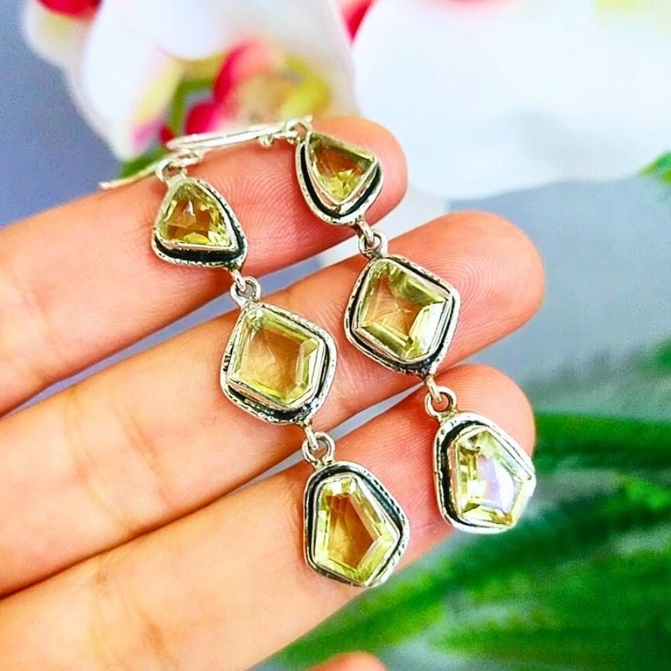 Topaz Taşı Özel Tasarım Küpe – KP922