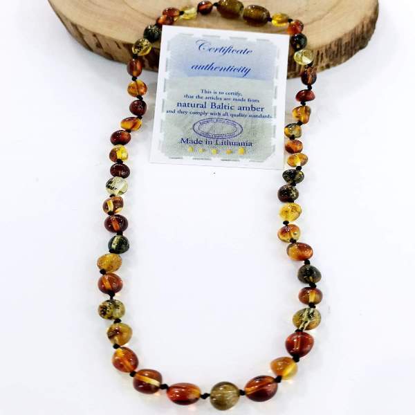 Bernsteinfarbene baltische Tropfen-Baby-Halskette