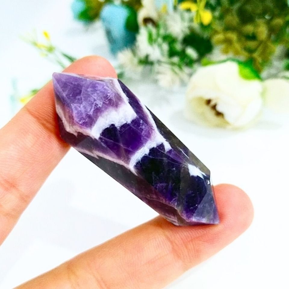 Amethyst Natural Stone Double Ended Prism