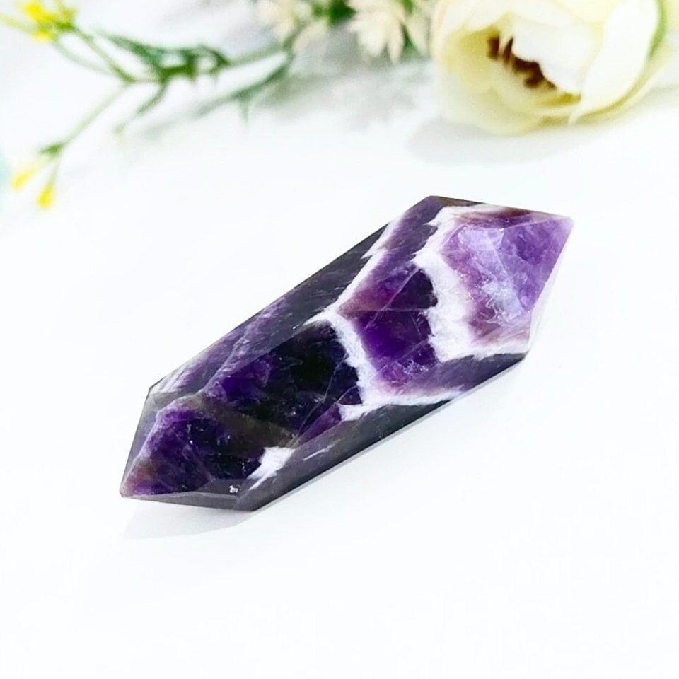 Amethyst Natural Stone Double Ended Prism