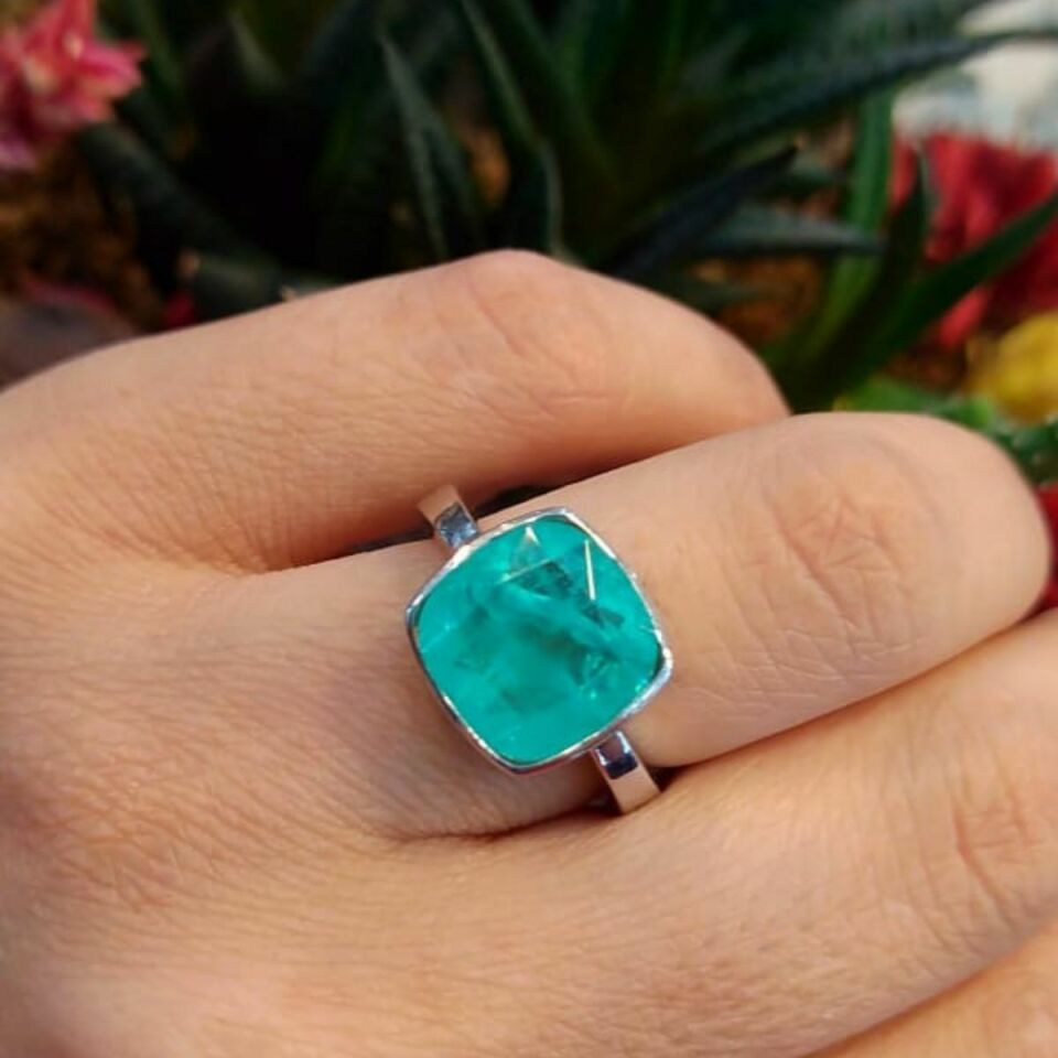 Paraiba Turmalin Özel Tasarım Yüzük
