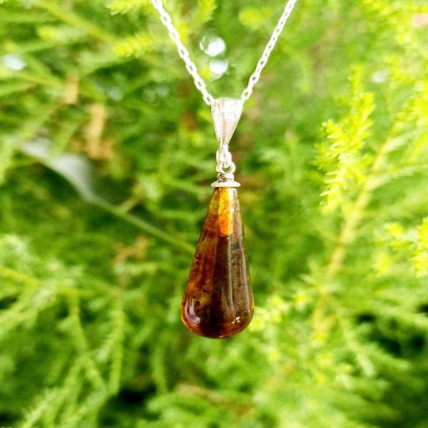Amber Baltic Drop Necklace