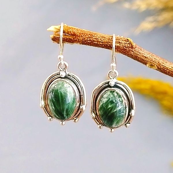 Serafinit Special Design Natural Stone Earrings
