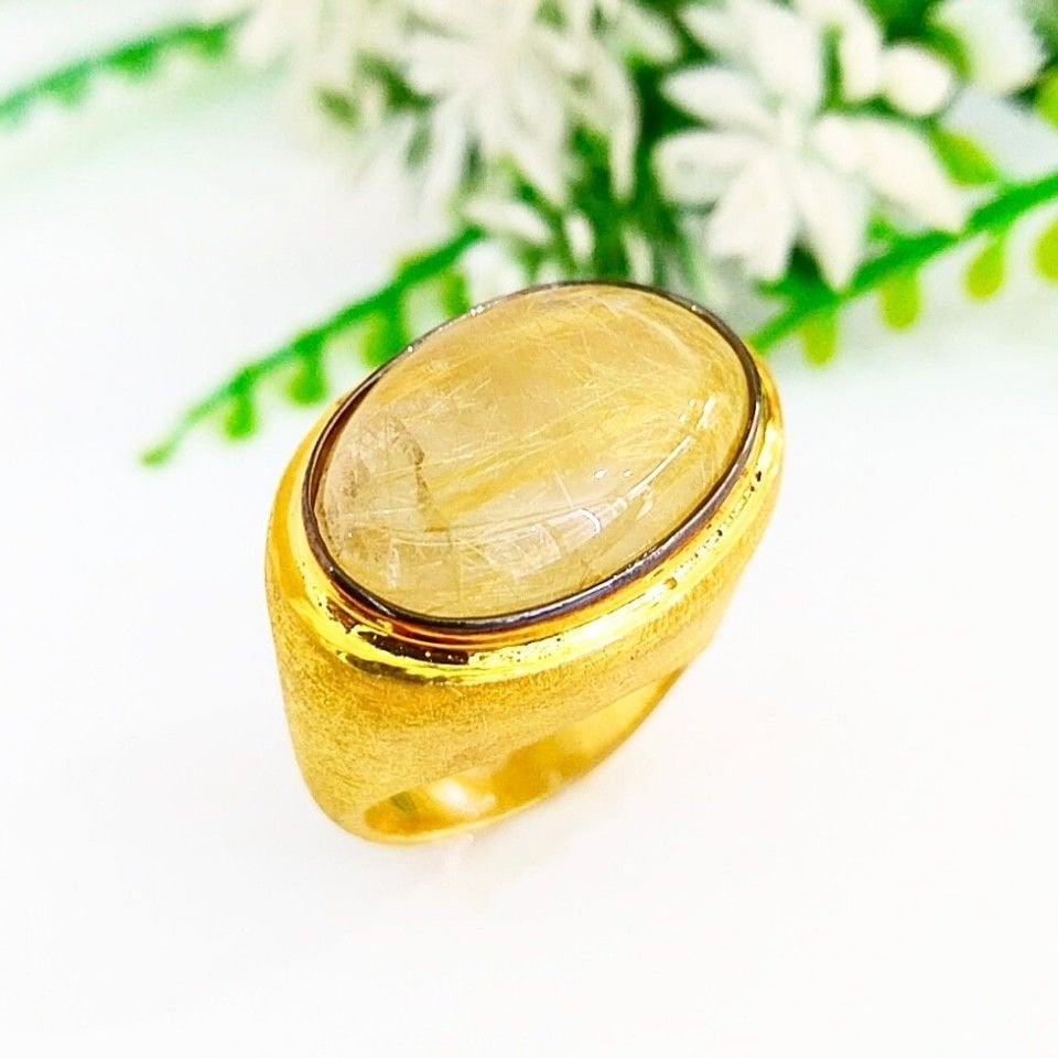 Gold Beril Özel Tasarım Yüzük - OTS1072
