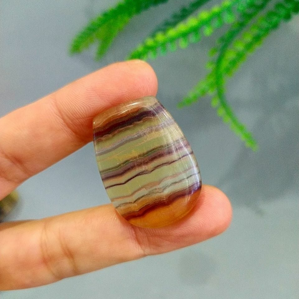 Fluorit Stein Cabochon kab45