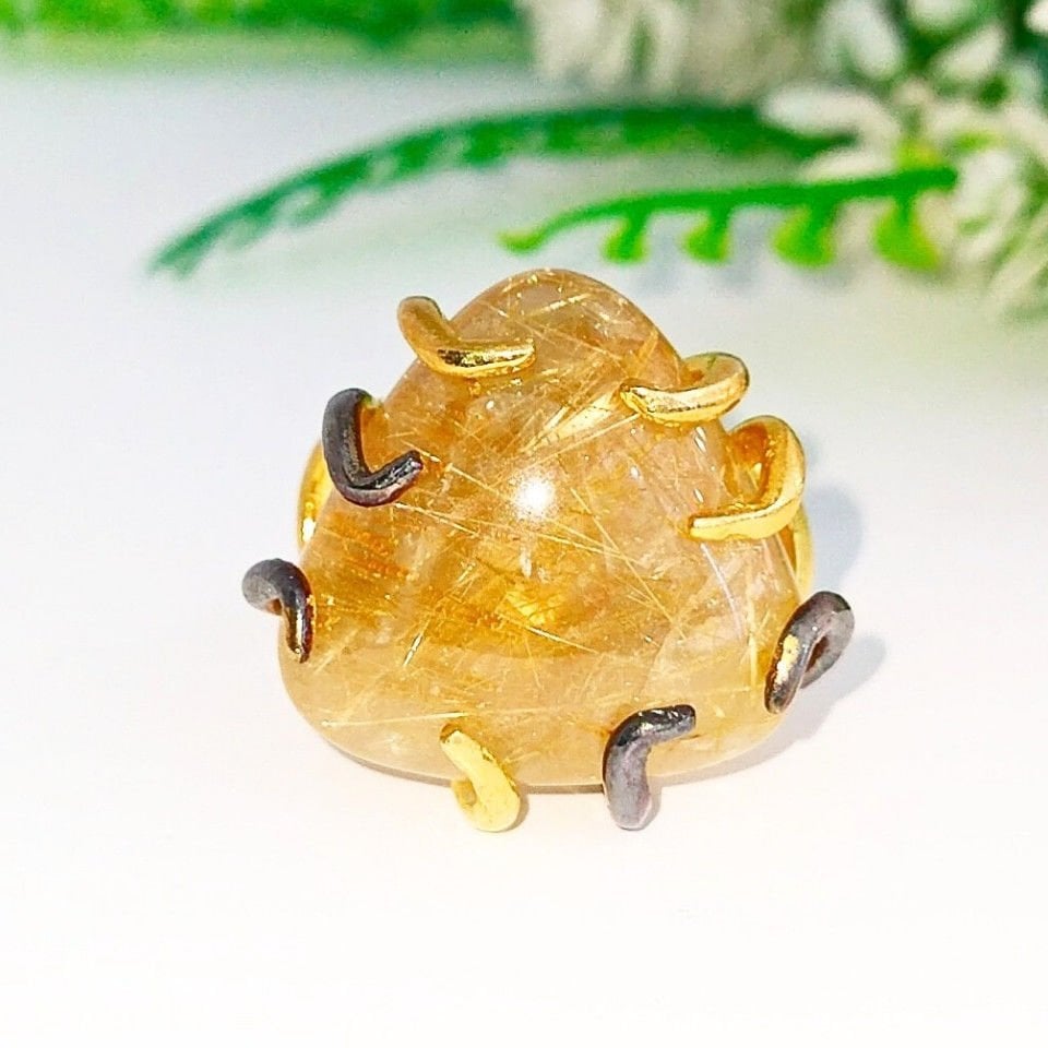 Gold Beryl Special Design Ring - OTS1077