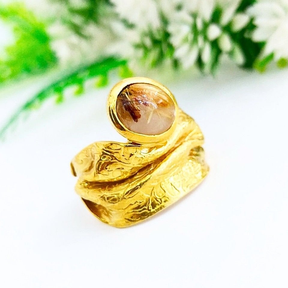 Gold Beril Özel Tasarım Yüzük - OTS1081